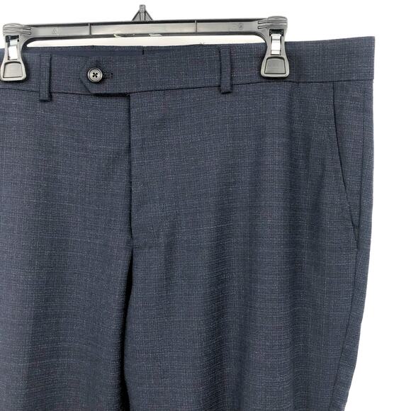 PENGUIN Men's Osman Dress Pants 36x30 Navy Blue Wool Blend Flat Front NWOT - Picture 4 of 8